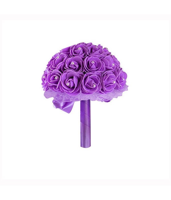 8"foam bouquets purple 6/48s