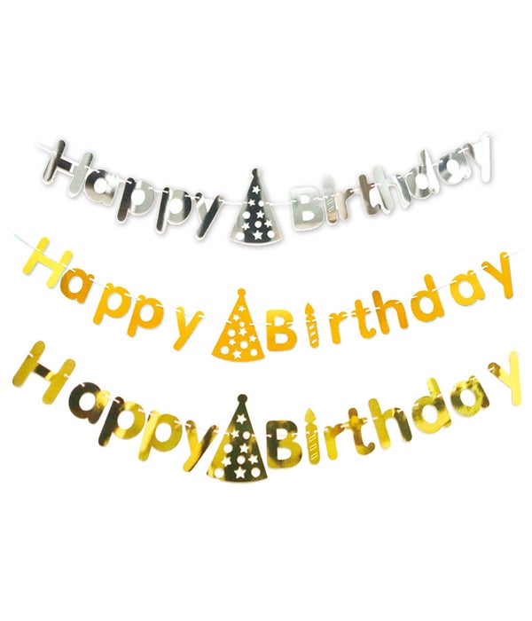 b'day banner gold 10ft 12/144s