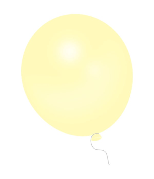 12"/10ct balloon 12/288s macaron yellow