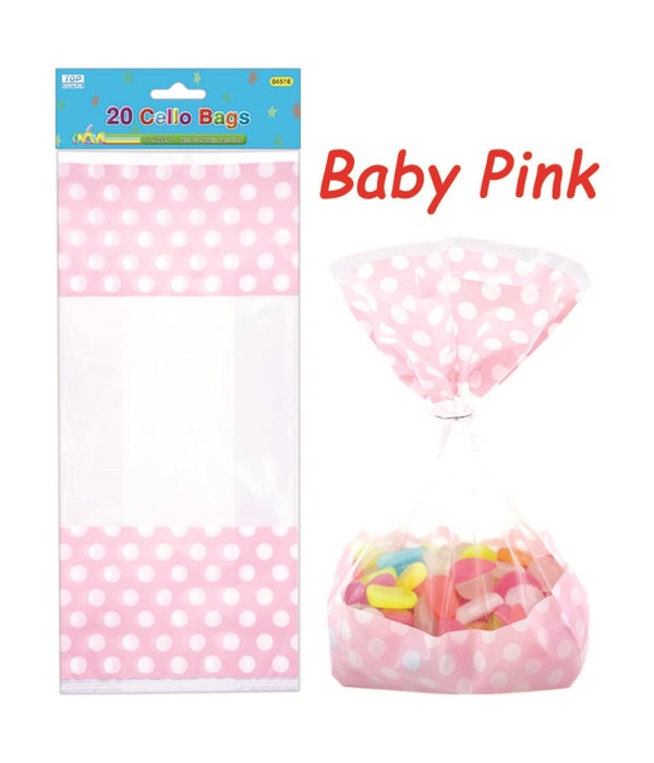 polka loot bag bb-pink 24/288s 20ct