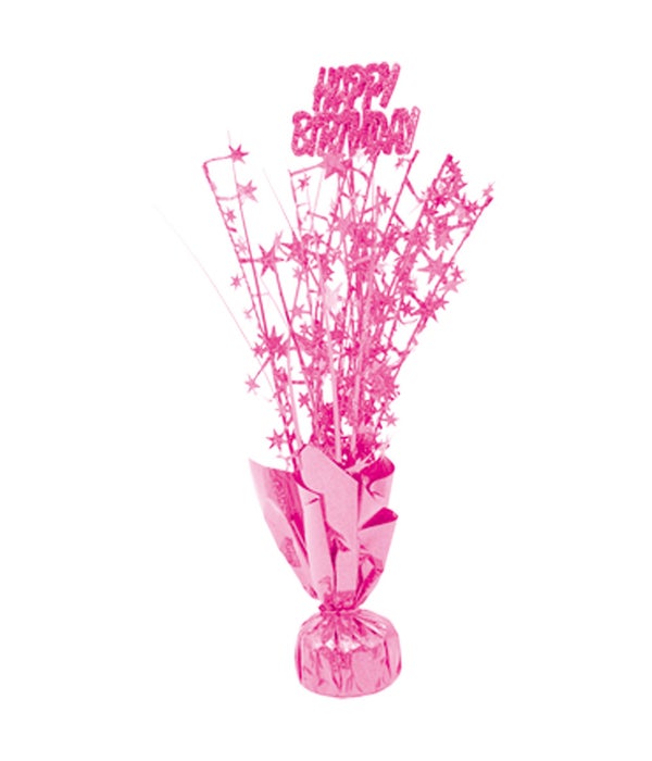 b'day balloon weight 12/48s Pink holo