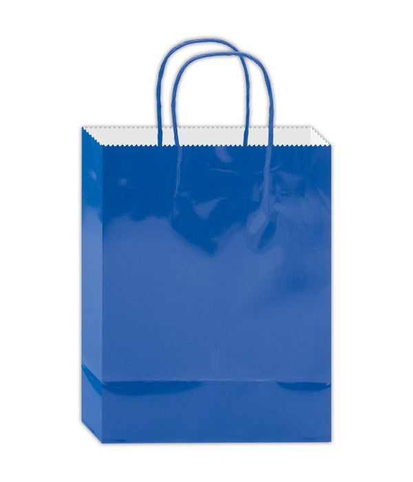 glossy gift bag 8.8x5.5x3.5"/S blue 72s