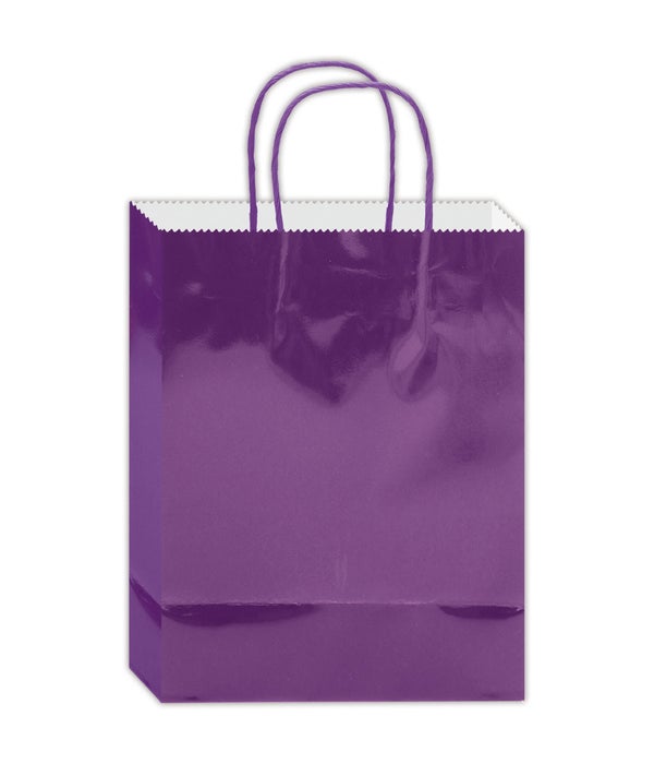 glossy gift bag 8.8x5.5x3.5"/S purple 72s