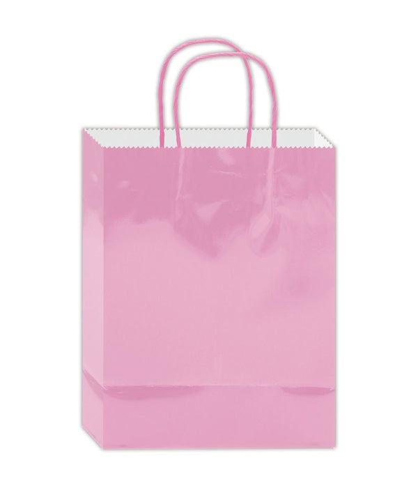 glossy gift bag 8.8x5.5x3.5"/S pink 72s