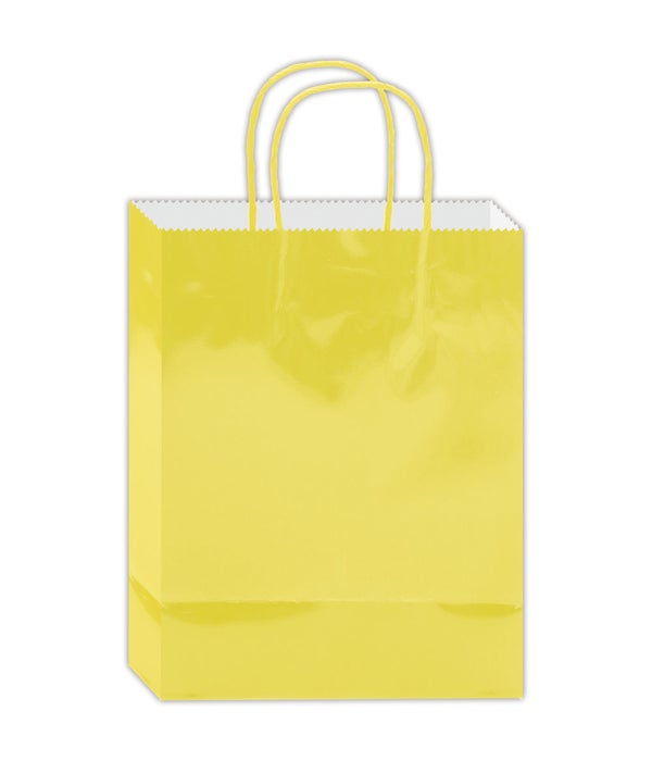 glossy gift bag 8.8x5.5x3.5"/S yellow 72s