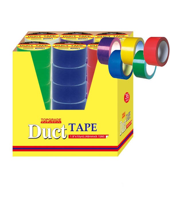 duct tape 1.8"x10yd 36/72s astd clrs