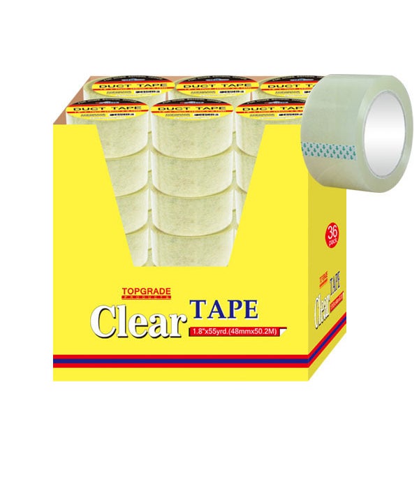 clear tape 1.8"x55yd 36/72s