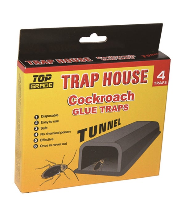 4pk roach tunnel glue trap 48s