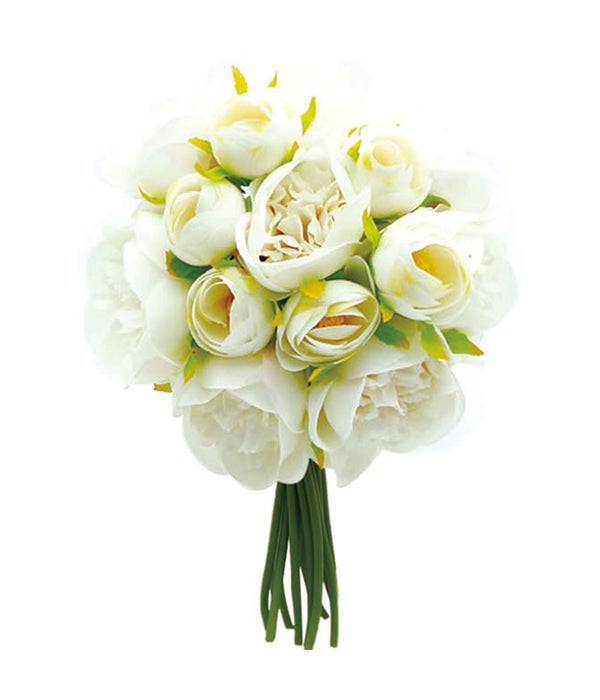 rose bouquet white 12/120s