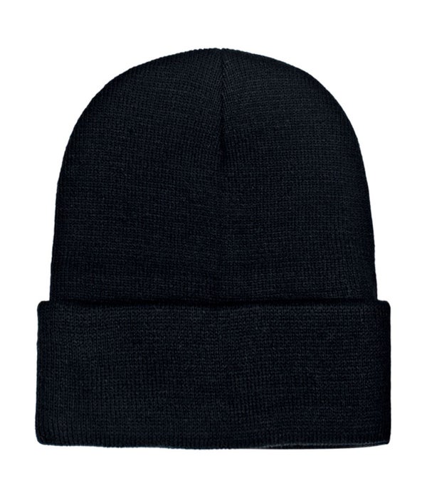 men's knit hat black 12/144s