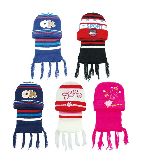 kid's hat+scarf set 12/144s