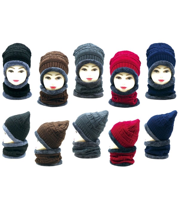 unisex knit hat set 12/144s