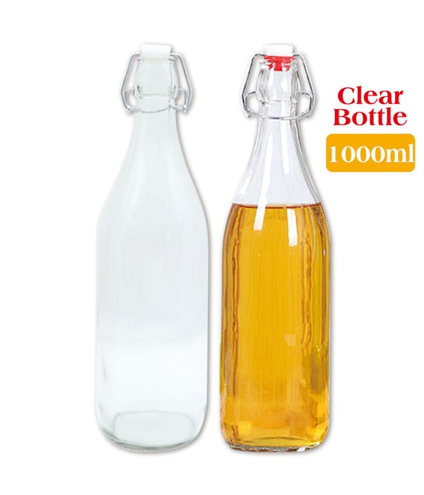 clear glass bottle 1000ml/24s