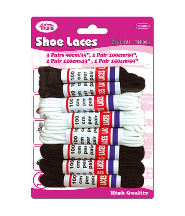 shoe laces astd size 24/192s black+white