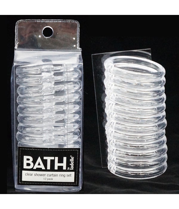 shower curtain rings 24s 10ct/clear