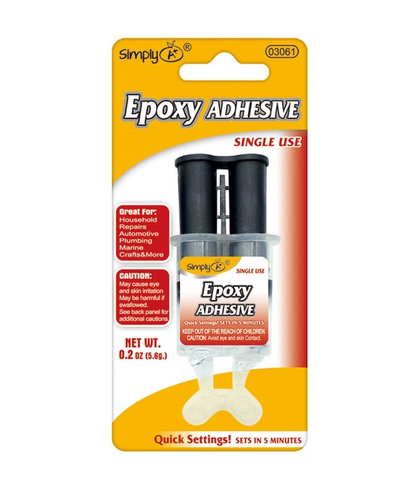 quick setting epoxy glue 24/144s w/syringe applicator