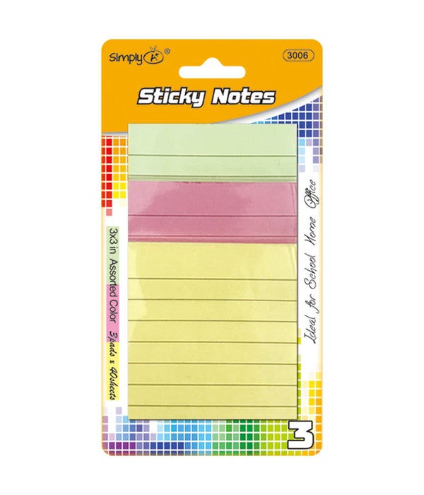 120ct/3x3" lined stick note 48