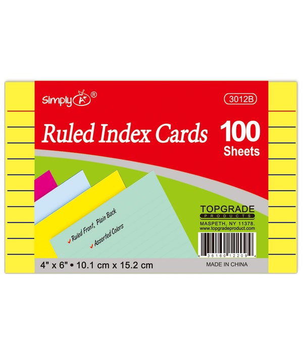 4x6"/50ct clred index card 48s