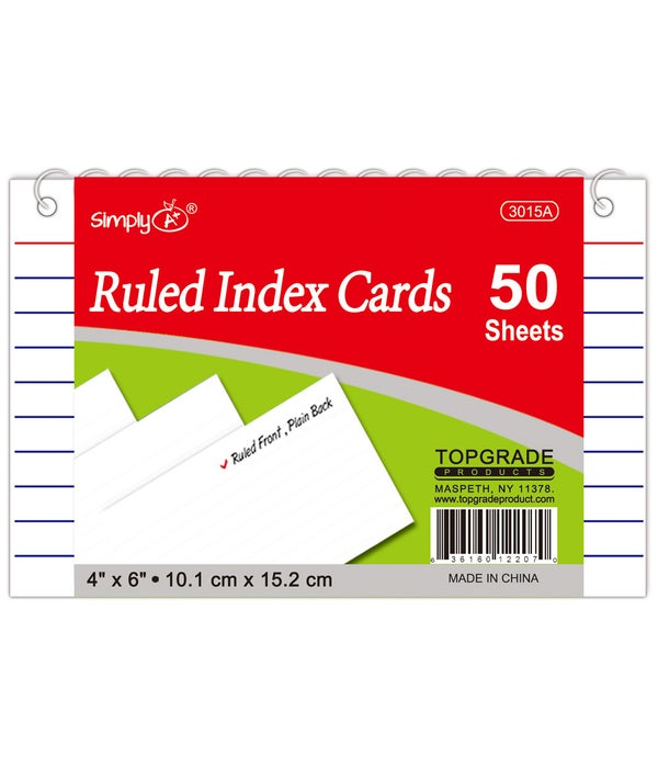 4x6"/50ct spiral index card 48