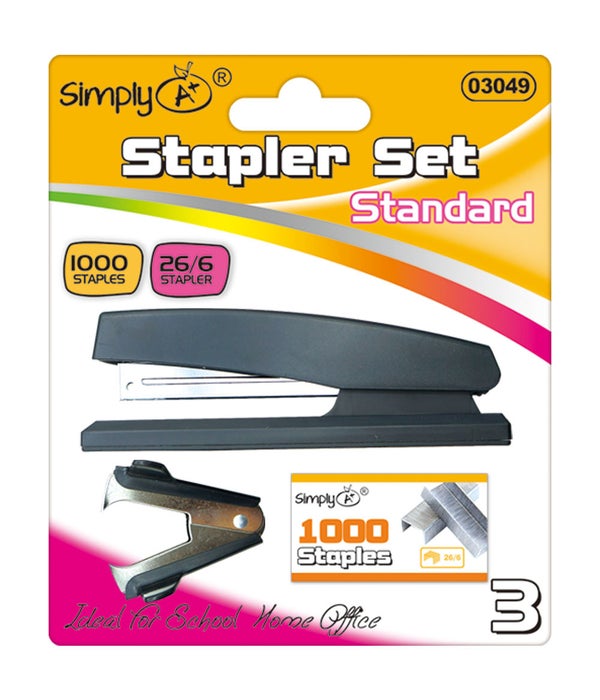 standard stapler set w/remover+1000ct staplers 36s