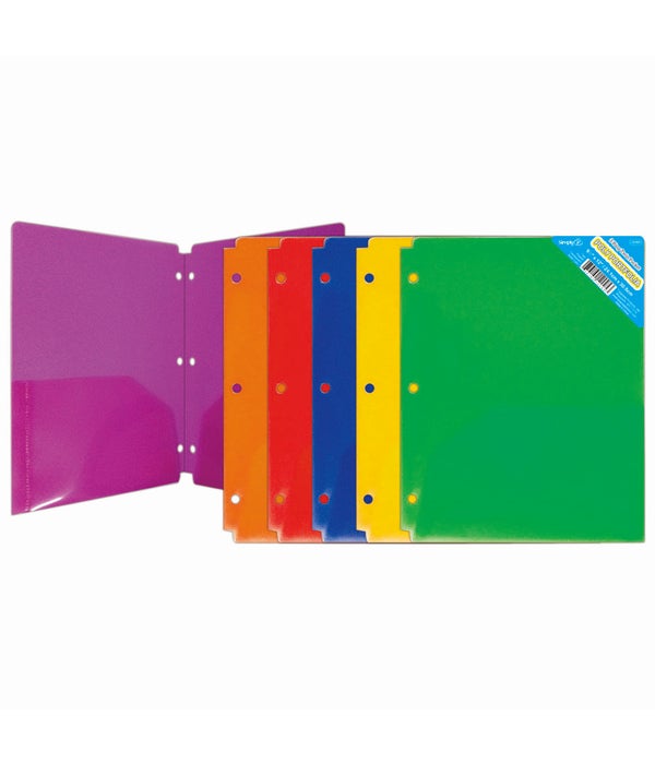 2-pocket poly portfolio 48s translucent astd colors