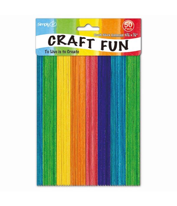colored wooden stick 50ct/48s