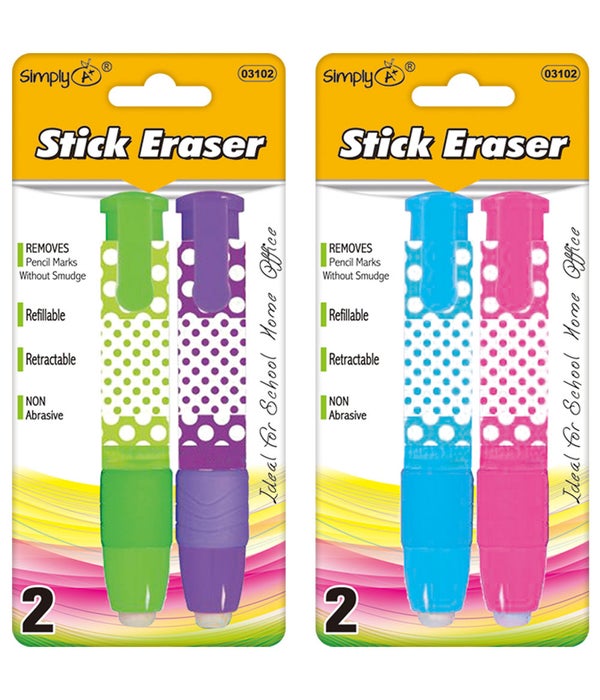 2pc jumbo stick eraser 24/72s