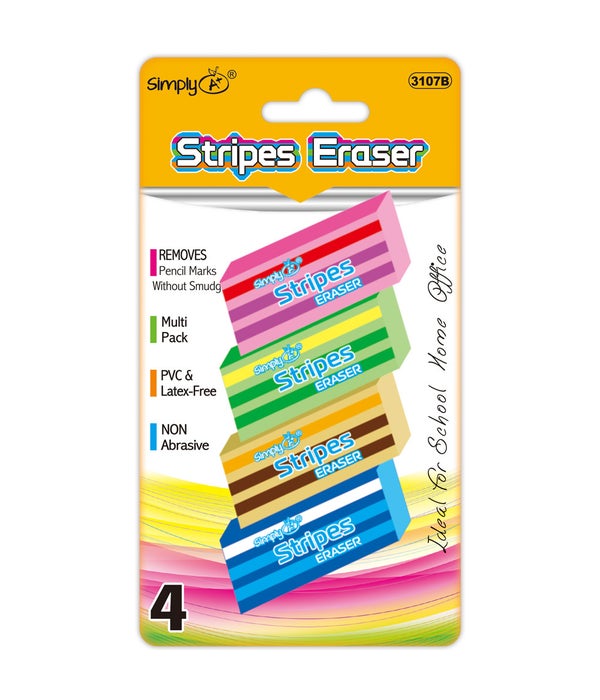 4pc stripes eraser 24/72s