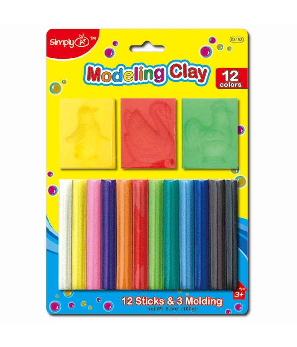 12-color modeling clay 24/72s 5.64oz/160g