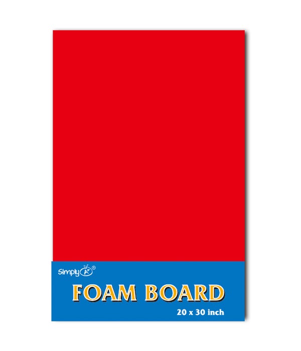 foam board 20X30"/red 25s thikness 5mm