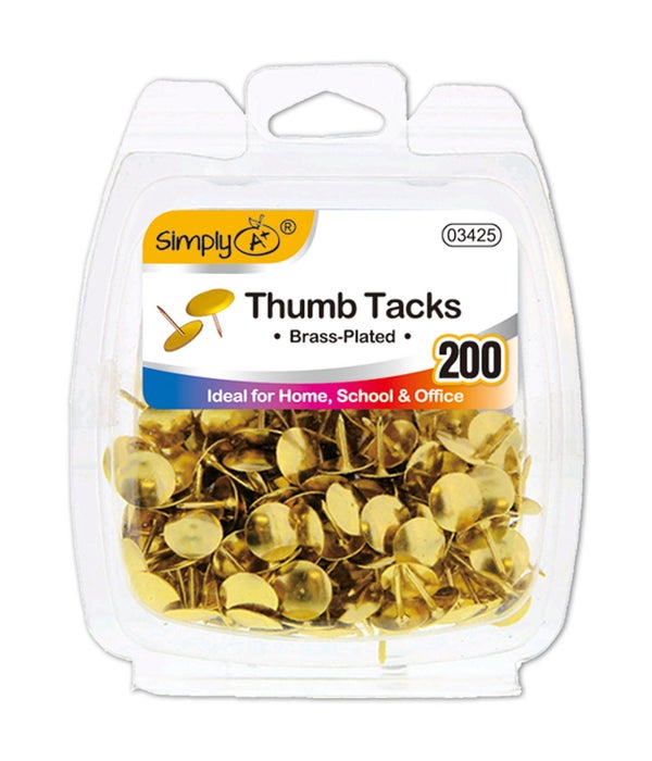 gold thumb tack 200ct 24/144s