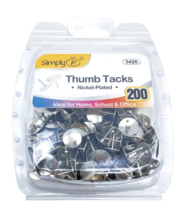 silver thumb tack 200ct 24/144