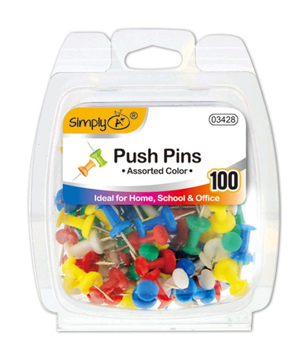 push pins colored 100ct 24/144