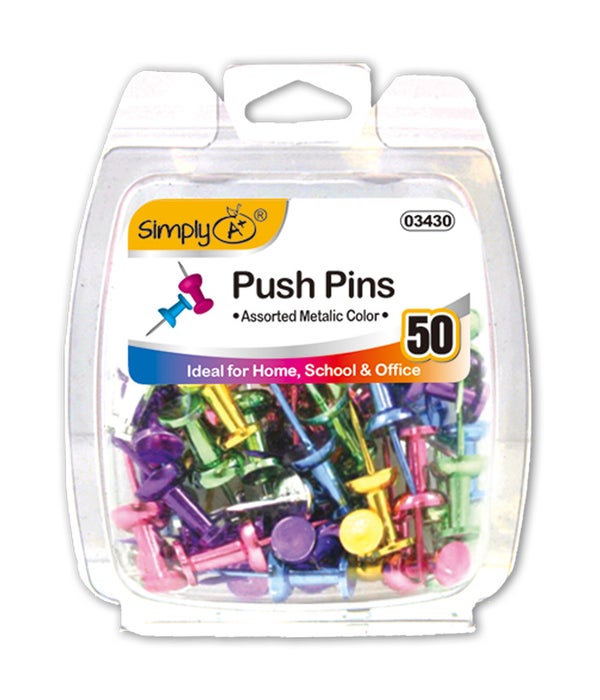 50ct metalic push pin 24/144s