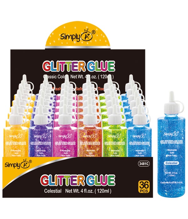 4 oz Celestial Series Glitter Glue - Pack of 6 Colors