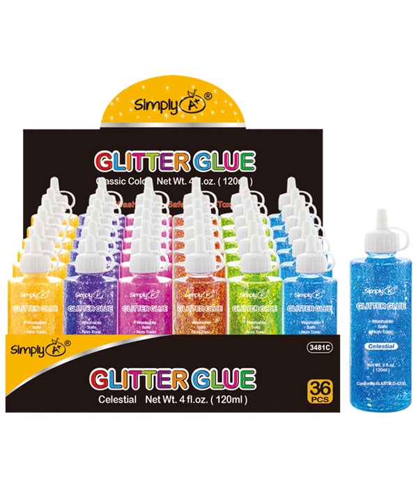 glitter glue astd neon color 4oz/120ml 36s