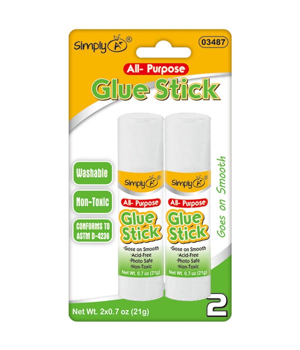 2pc glue stick 24/144s 0.7oz/21g all purpose #03487