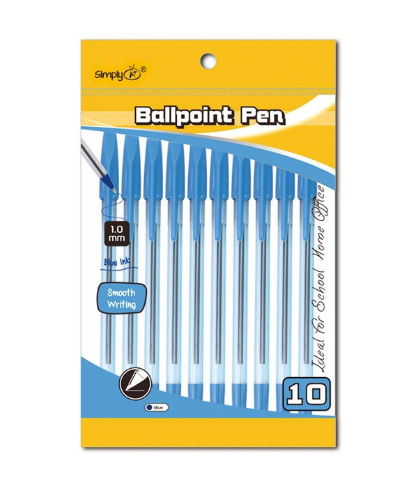 10ct/1.0mm ballpoint pen blue 24/144s