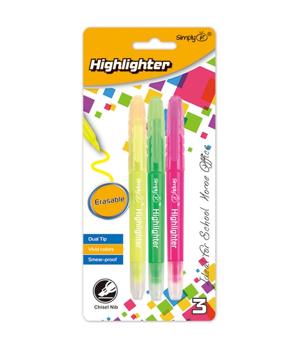 3ct eraserable highlighter 24/144s