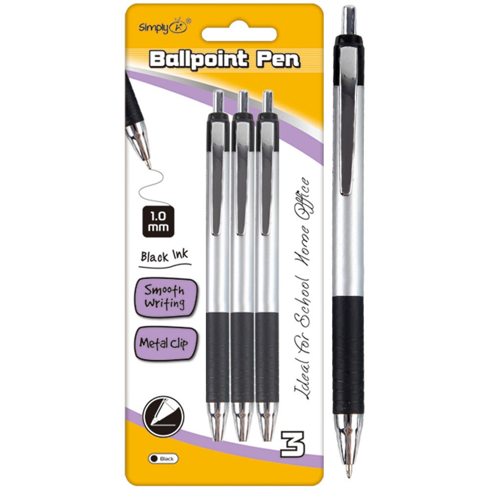 2 x Black 1.0mm 2 x Blister Packs 5 Pens Zebra Z-Grip Funky Floral Retractable Ballpoint Pens 2 x Purple and 1 x Pink 