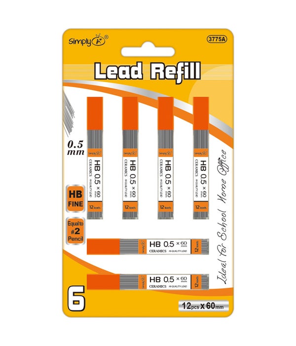 0.5mm/6pk lead refill 36/144s
