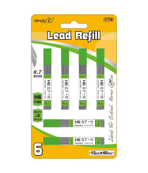 0.7mm/6pk lead refill 36/144s