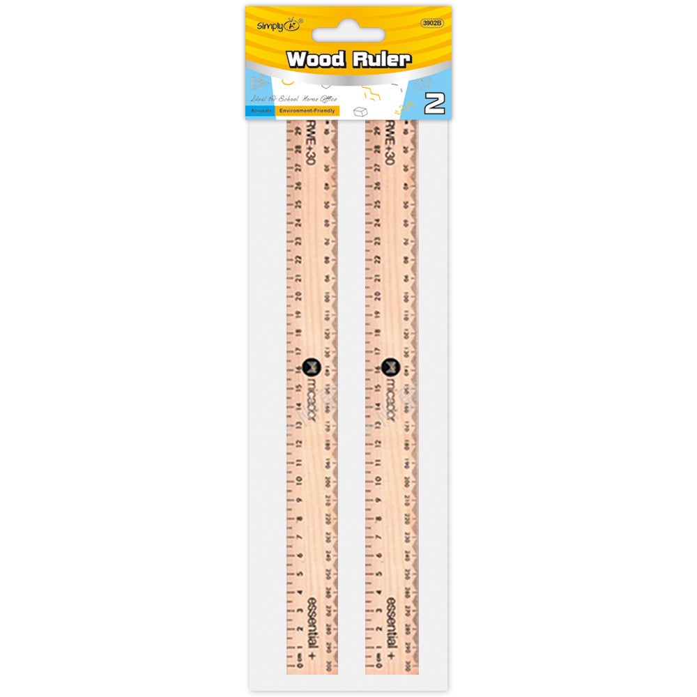 BAZIC 12 (30cm) Wooden Ruler (3/Pack) Bazic Products