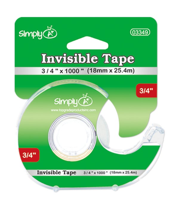 invisible tape 24/96s 3/4x1000"