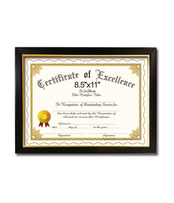 certificate frame 8.5x11"/24s
