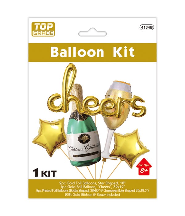 7ps balloon set 24/120s 38x19.6"/1pc foil bottle 35x18.5"/1p