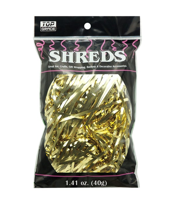 shreded holo. paper 12/120s gold 1.5oz/3mm