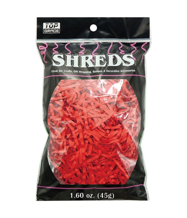 crinkle paper shred 12/120s red 1.6oz/3mm