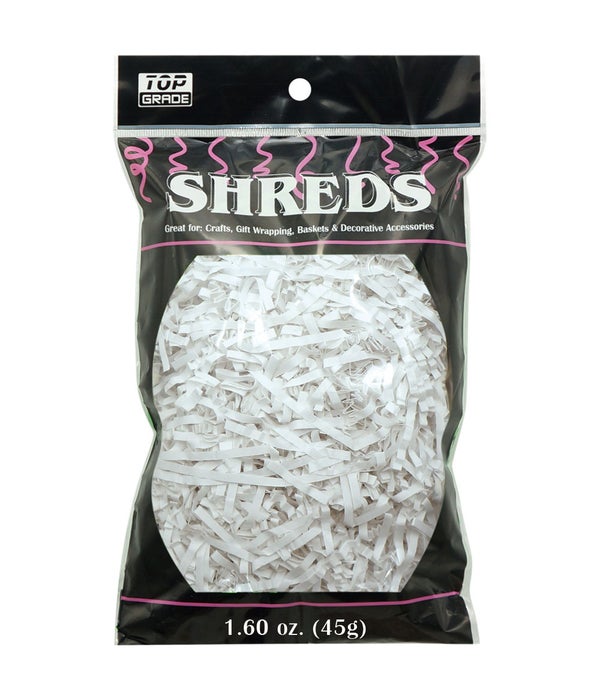 crinkle paper shred 12/120s white 1.6oz/3mm