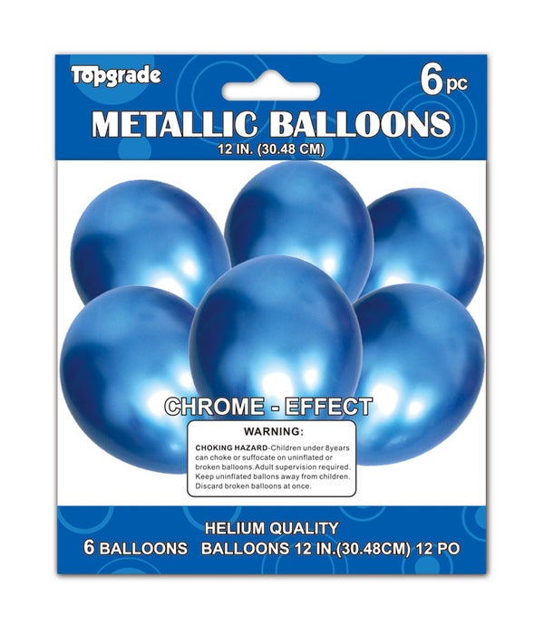 12"/6ct metallic balloon12/288 dark-blue